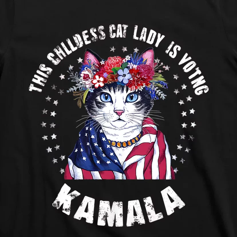 This Childless Cat Lady Ladies Is Voting Kamala 2024 T-Shirt