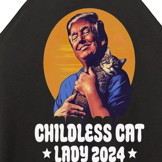 Trump Childless Cat Lady 2024 Election Usa Funny Women’s Perfect Tri Rocker Tank