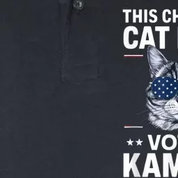 This Childless Cat Lady Is Voting Kamalaharris 2024 Softstyle Adult Sport Polo