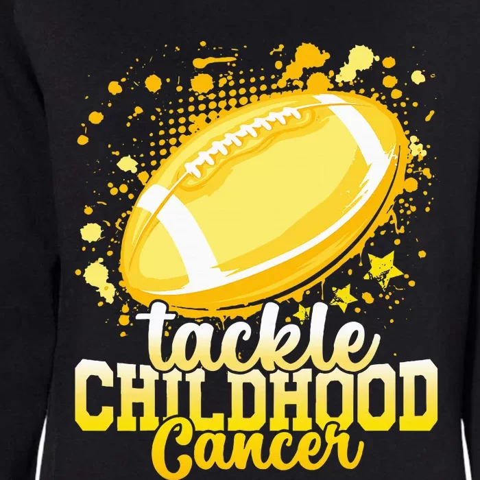 Tackle Childhood Cancer Football Childhood Cancer Awareness Womens California Wash Sweatshirt