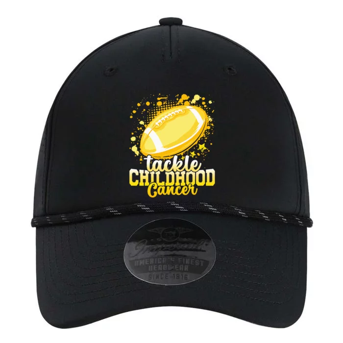 Tackle Childhood Cancer Football Childhood Cancer Awareness Performance The Dyno Cap