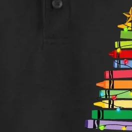 Teacher Christmas Crayon Tree Light Gifts Student Dry Zone Grid Performance Polo