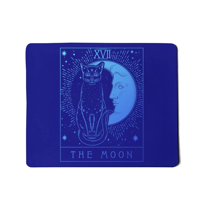 Tarot Card Crescent Moon And Cat Graphic Gift Mousepad