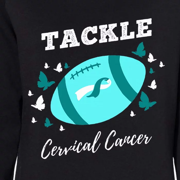 Tackle Cervical Cancer for Cervical Cancer Awareness Womens California Wash Sweatshirt