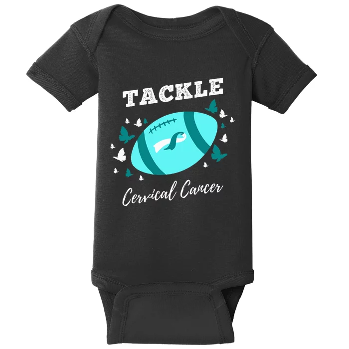 Tackle Cervical Cancer for Cervical Cancer Awareness Baby Bodysuit