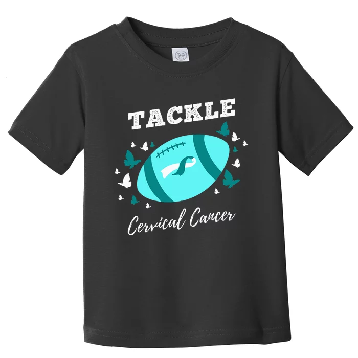 Tackle Cervical Cancer for Cervical Cancer Awareness Toddler T-Shirt