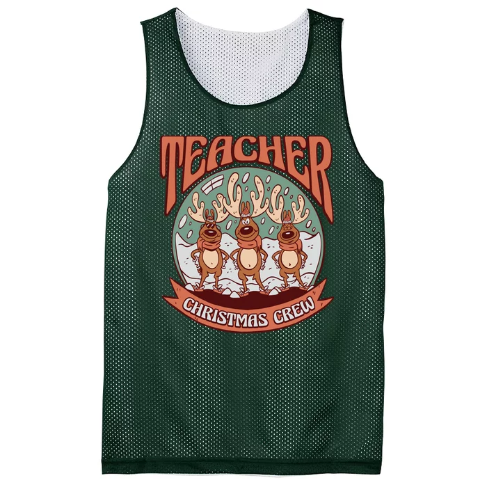 Teacher Christmas Crew Holiday Mesh Reversible Basketball Jersey Tank