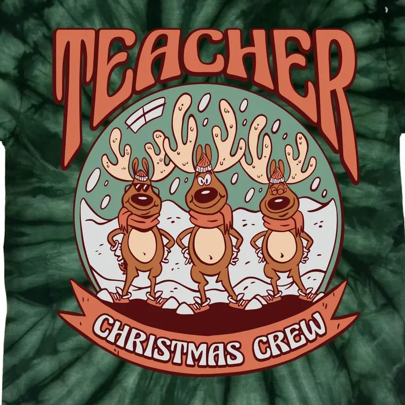 Teacher Christmas Crew Holiday Tie-Dye T-Shirt