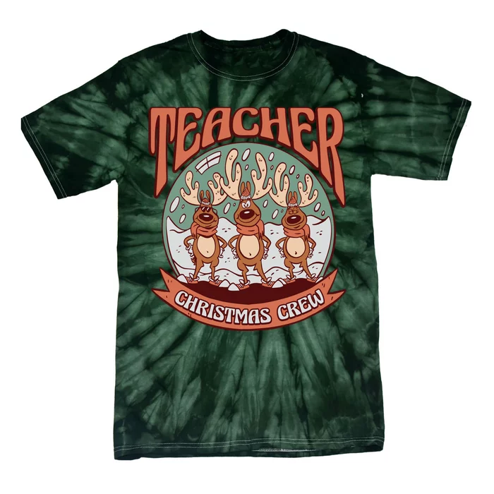 Teacher Christmas Crew Holiday Tie-Dye T-Shirt