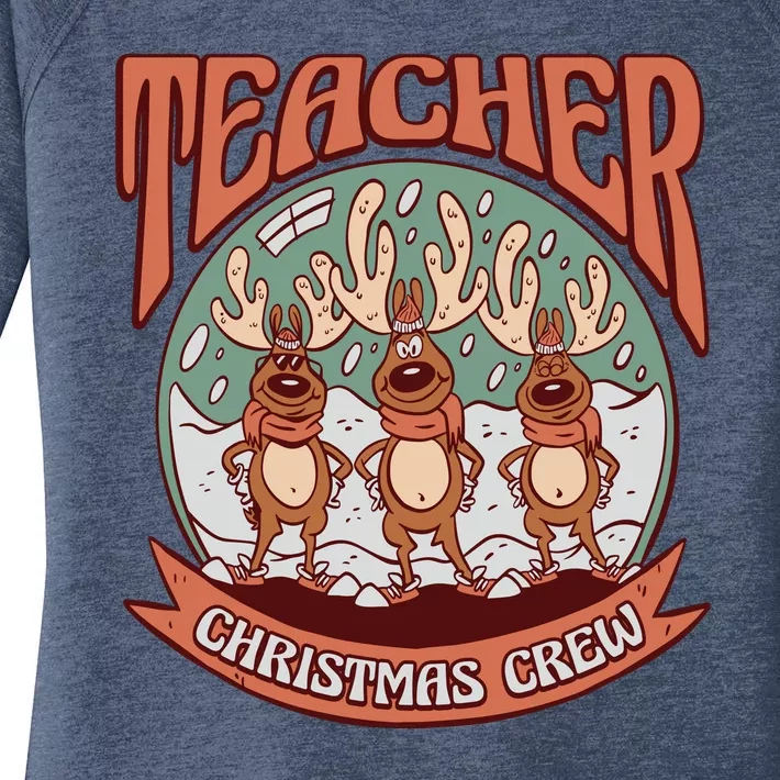 Teacher Christmas Crew Holiday Women's Perfect Tri Tunic Long Sleeve Shirt