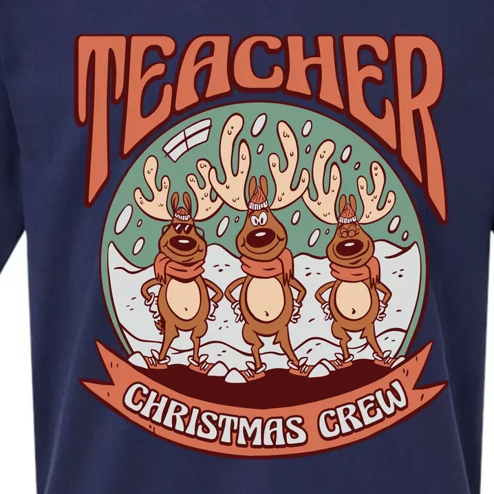 Teacher Christmas Crew Holiday Sueded Cloud Jersey T-Shirt