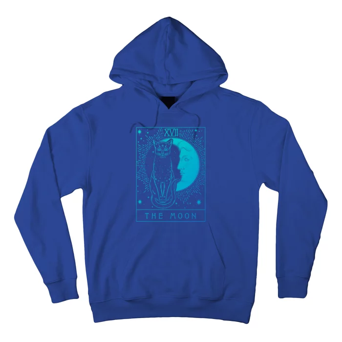 Tarot Card Crescent Moon And Cat Graphic Gift Hoodie