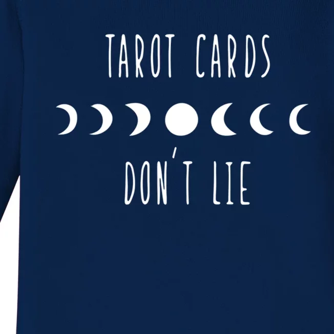 Tarot Cards Dont Lie Witchcraft Witch Moon Phase Great Gift Baby Long Sleeve Bodysuit