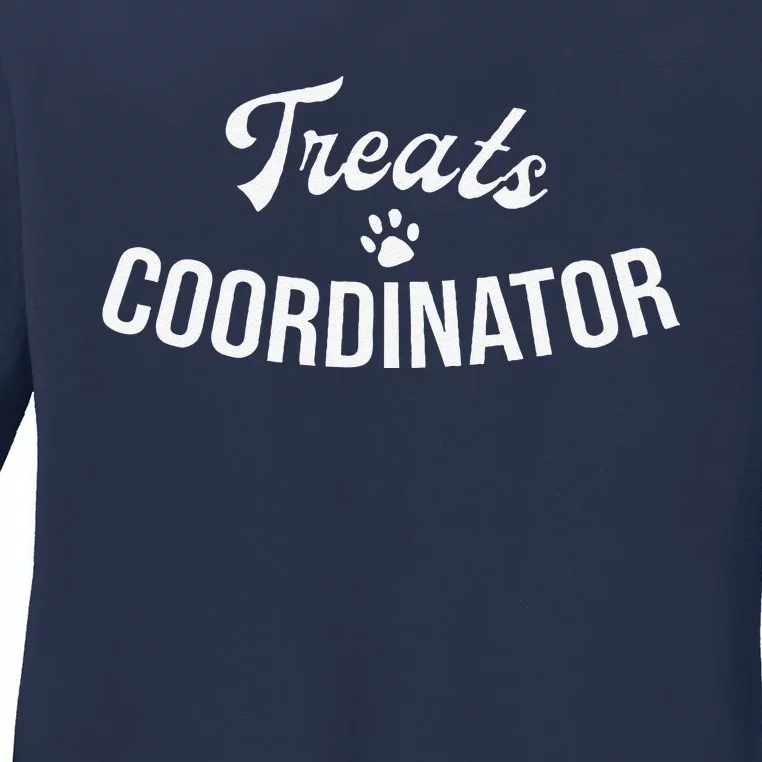 Treats Coordinator Dog Lover Ladies Long Sleeve Shirt