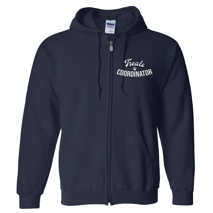 Treats Coordinator Dog Lover Full Zip Hoodie