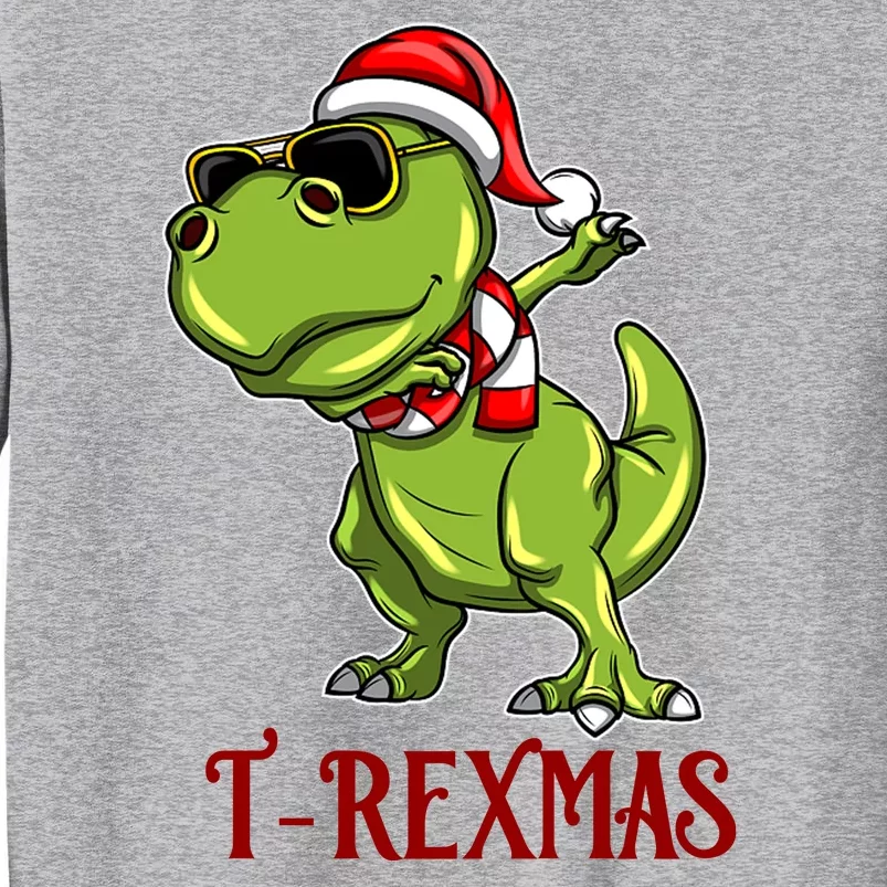 Trex Christmas Dino Tall Sweatshirt