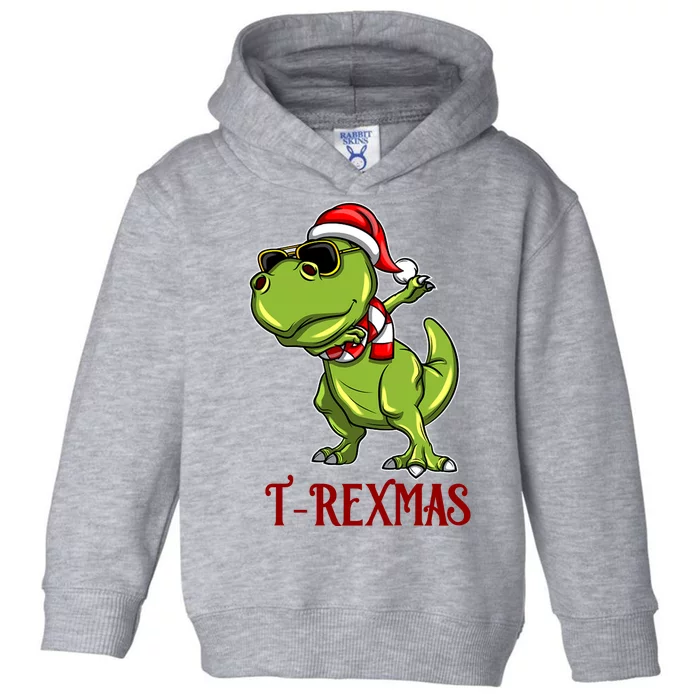 Trex Christmas Dino Toddler Hoodie