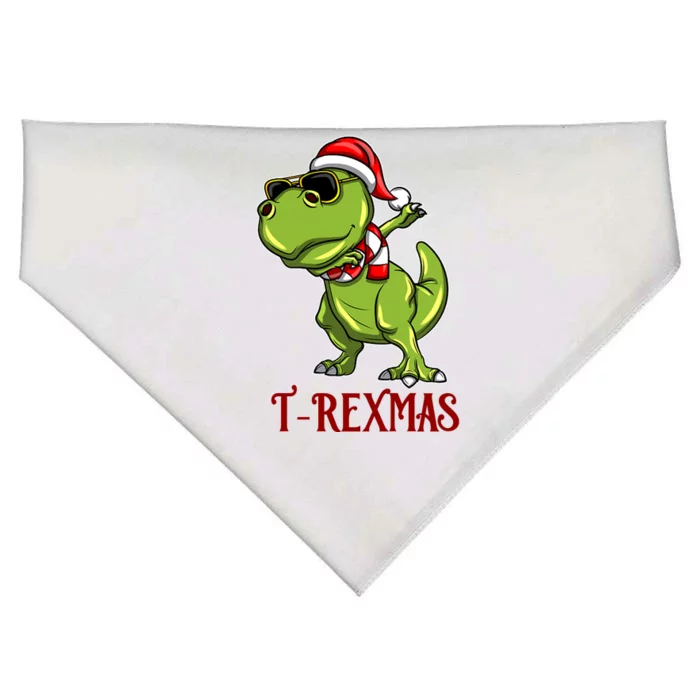 Trex Christmas Dino USA-Made Doggie Bandana