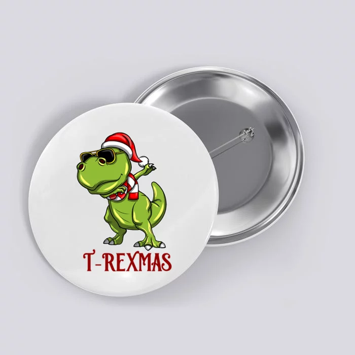 Trex Christmas Dino Button