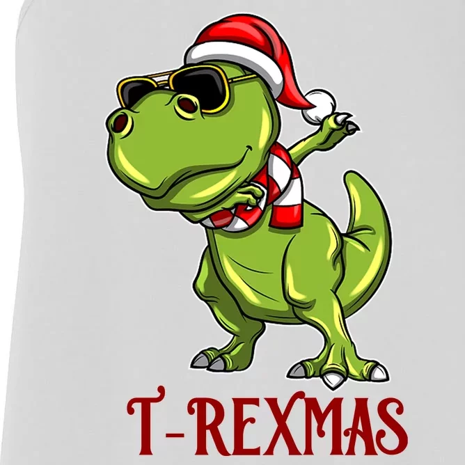 Trex Christmas Dino Women's Racerback Tank