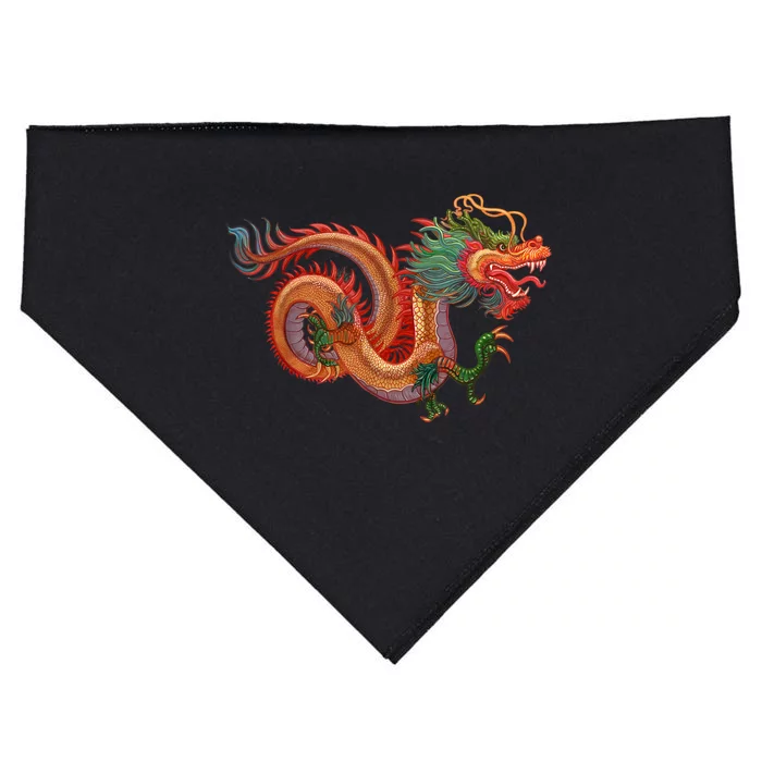 Traditional Chinese Dragon Art USA-Made Doggie Bandana