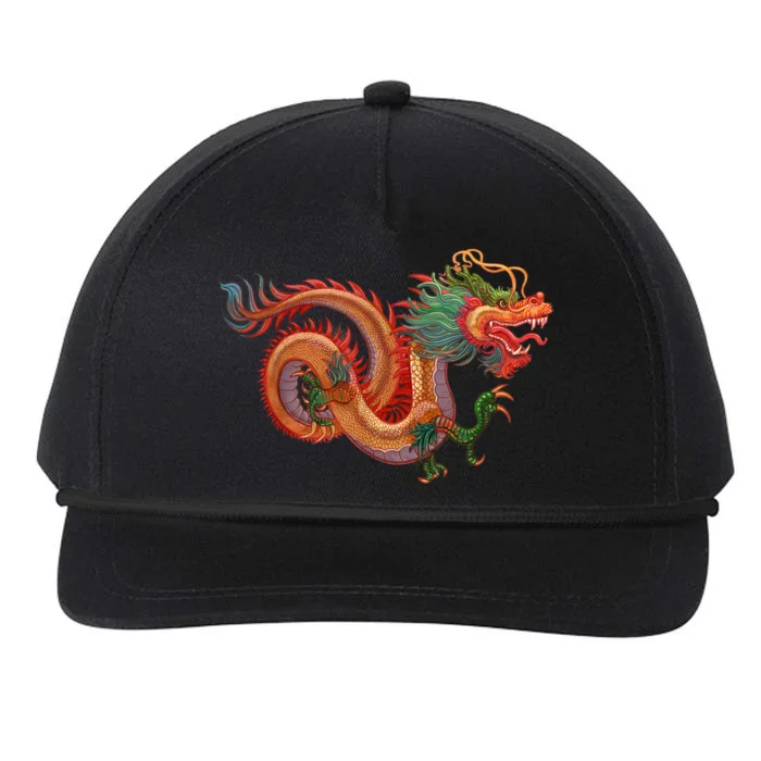 Traditional Chinese Dragon Art Snapback Five-Panel Rope Hat