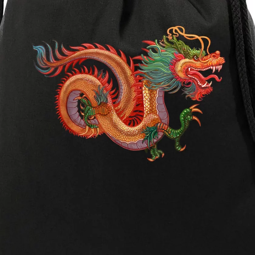 Traditional Chinese Dragon Art Drawstring Bag