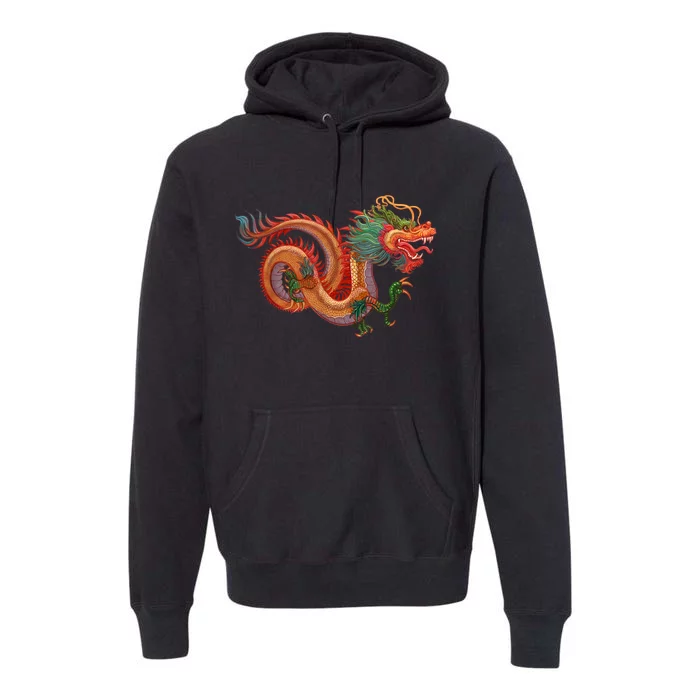 Traditional Chinese Dragon Art Premium Hoodie