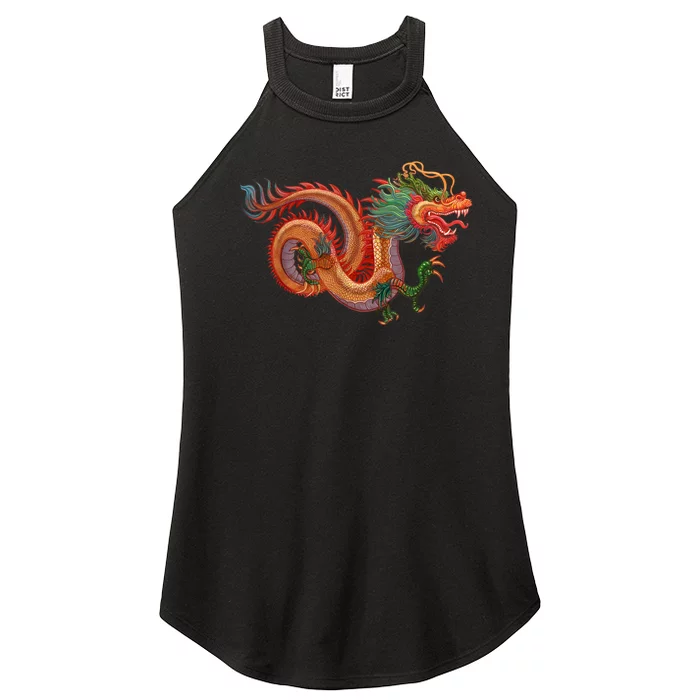 Traditional Chinese Dragon Art Women’s Perfect Tri Rocker Tank