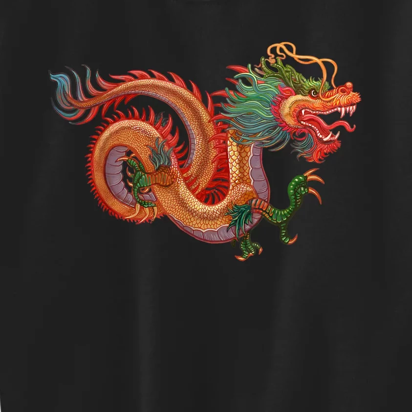 Traditional Chinese Dragon Art Kids Sweatshirt