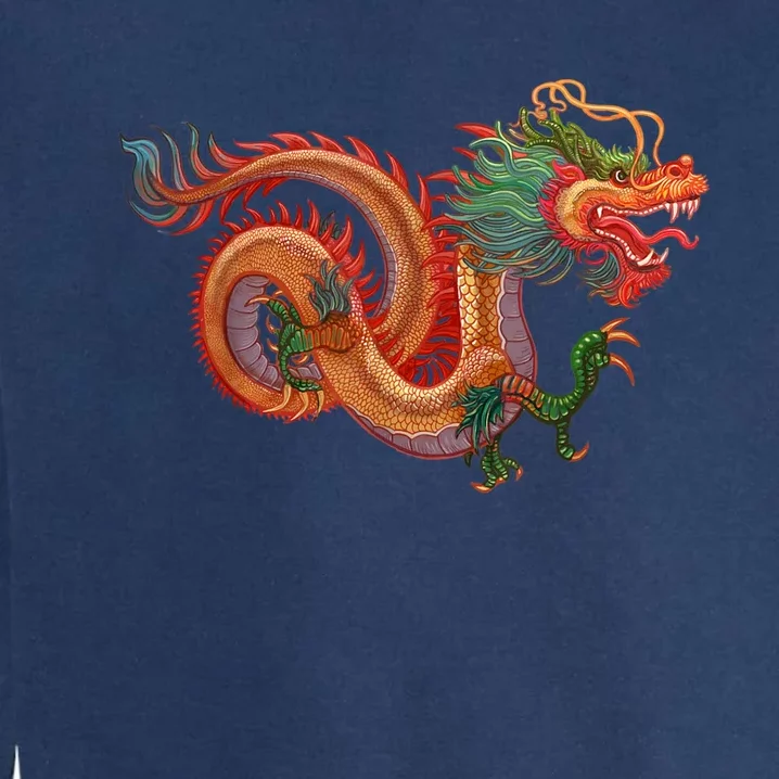 Traditional Chinese Dragon Art Garment-Dyed Sweatshirt