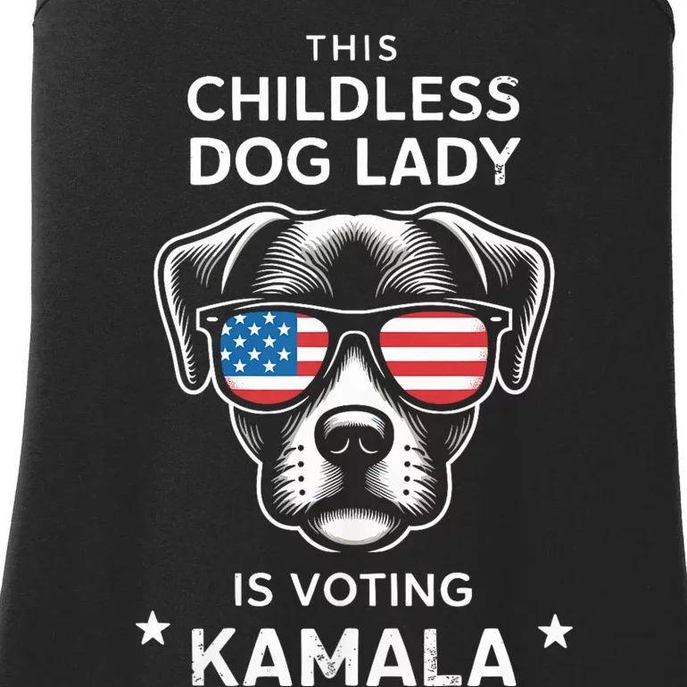 This Childless Dog Lady Is Voting Kamala Harris 2024 Ladies Essential Tank