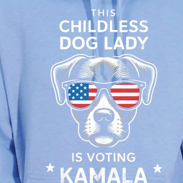 This Childless Dog Lady Is Voting Kamala Harris 2024 Unisex Surf Hoodie