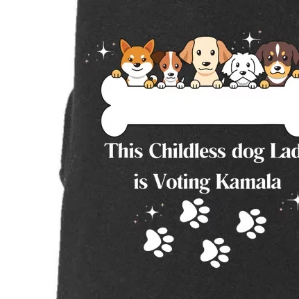 This Childless Dog Lady Is Voting Kamala Dog Lovers Funny Doggie 3-End Fleece Hoodie