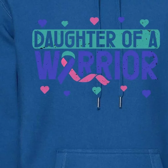 Thyroid Cancer Daughter Thyroid Disease Awareness Warrior Gift Premium Hoodie