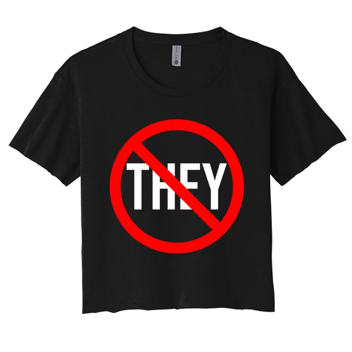 They Classic Dj Music Logo Women's Crop Top Tee