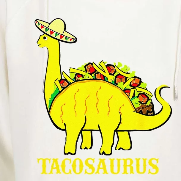 Tacosaurus Cinco De Mayo Funny Taco Dinosaur Gifts Womens Funnel Neck Pullover Hood