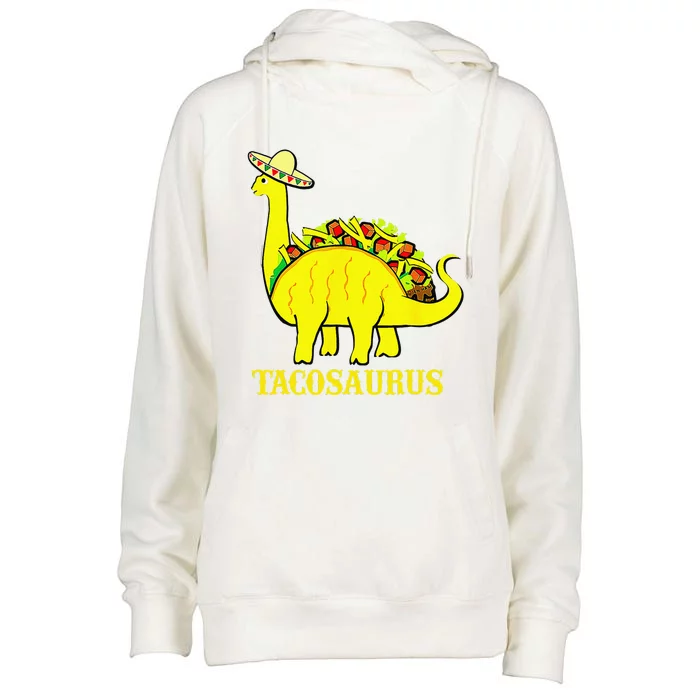 Tacosaurus Cinco De Mayo Funny Taco Dinosaur Gifts Womens Funnel Neck Pullover Hood