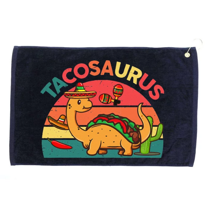 Tacosaurus Cinco De Mayo Taco Dinosaur Grommeted Golf Towel