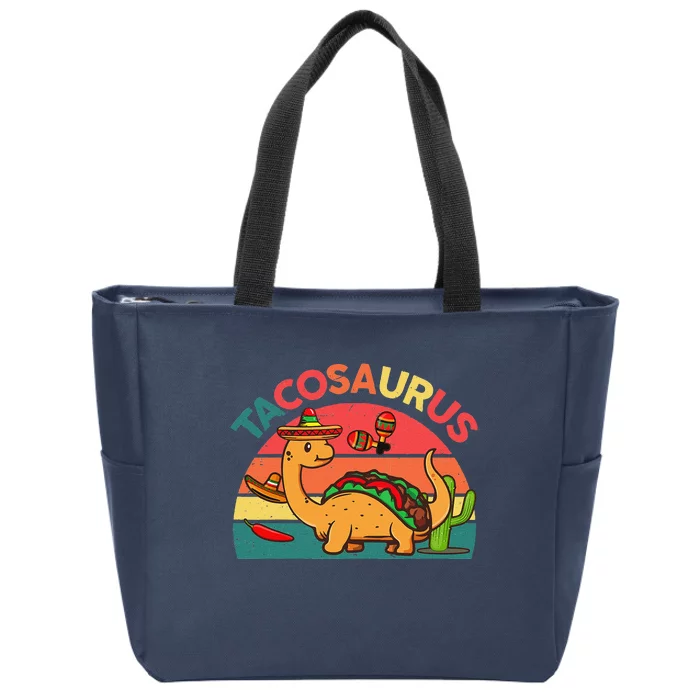 Tacosaurus Cinco De Mayo Taco Dinosaur Zip Tote Bag