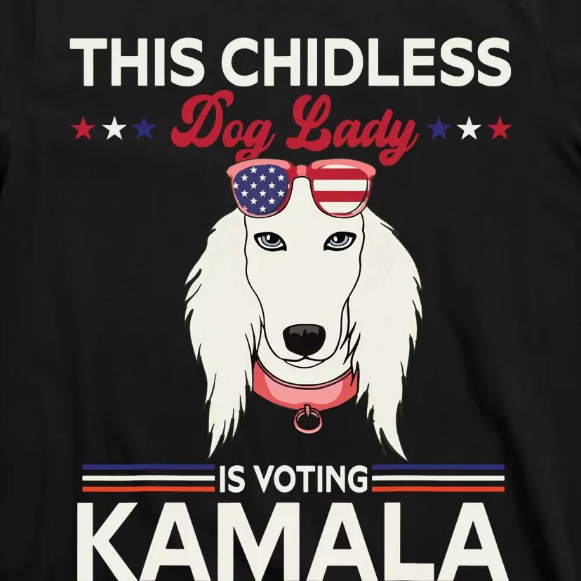 This Childless Dog Lady Is Voting Kamalaharris 2024 T-Shirt