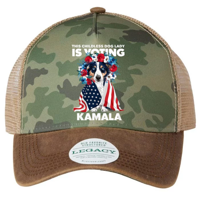 This Childless Dog Lady Ladies Is Voting Kamala Election 24 Legacy Tie Dye Trucker Hat