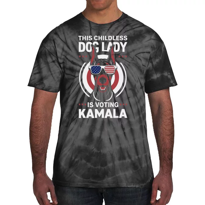 This Childless Dog Lady Is Voting Doberman Funny Tie-Dye T-Shirt