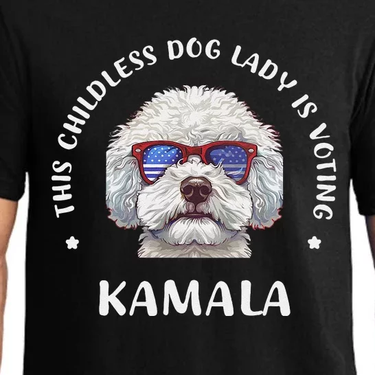 This Childless Dog Lady Is Voting Kamala Harris 2024 Pajama Set