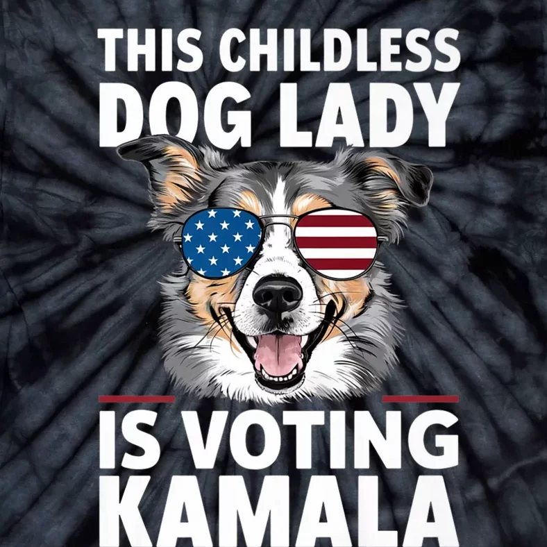 This Childless Dog Lady Is Voting Kamala Harris 2024 Tie-Dye T-Shirt