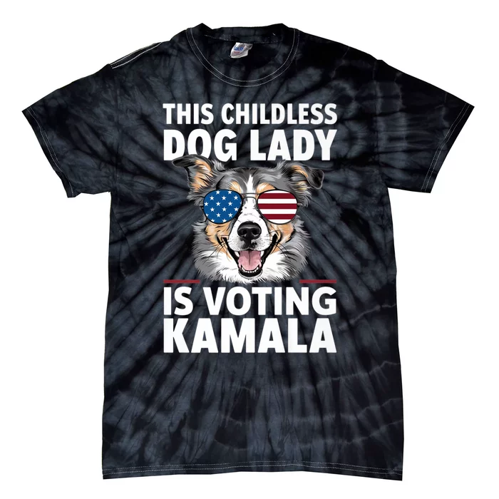 This Childless Dog Lady Is Voting Kamala Harris 2024 Tie-Dye T-Shirt