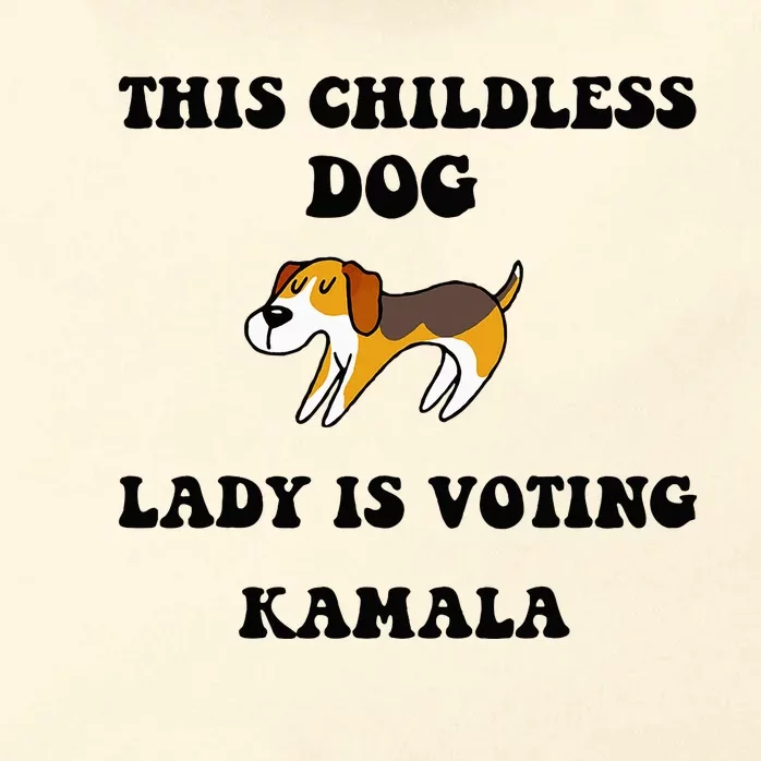 This Childless Dog Lady Is Voting Kamala 2024 Zip Tote Bag