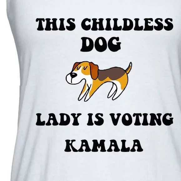 This Childless Dog Lady Is Voting Kamala 2024 Ladies Essential Flowy Tank