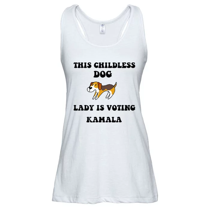 This Childless Dog Lady Is Voting Kamala 2024 Ladies Essential Flowy Tank