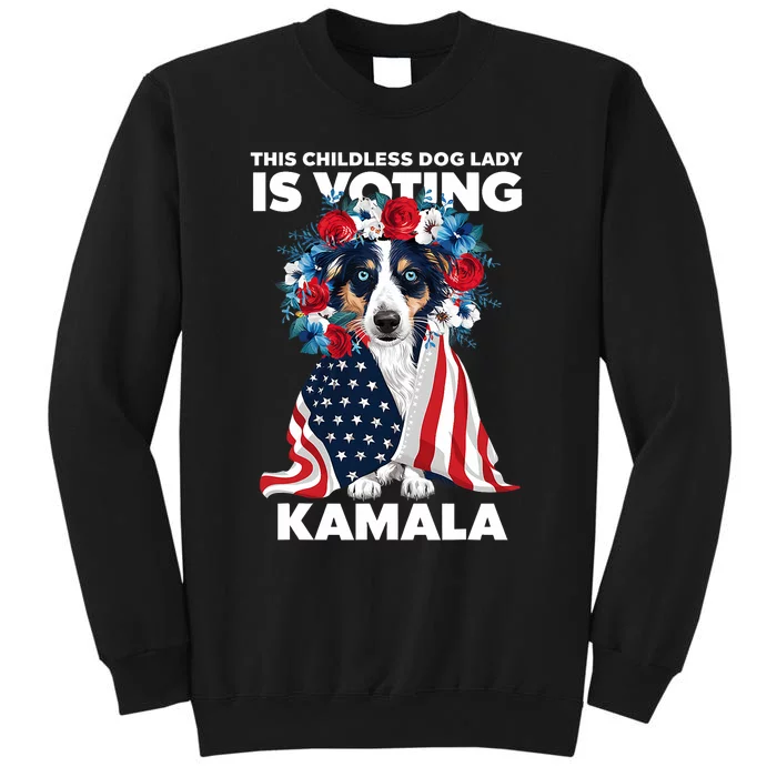 This Childless Dog Lady Ladies Is Voting Kamala Election 24 Sweatshirt